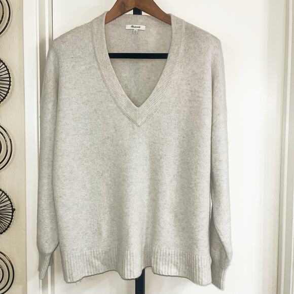 Madewell Sweaters - Madewell Womens Merino Wool Alpaca Blend VNeck Sweater - Beige Size XXL
